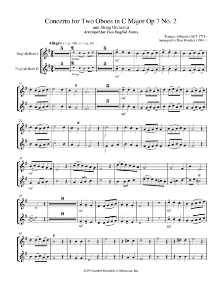 Concerto For Two English Horns In C Major Op 7 No 2 Page 2