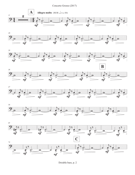 Concerto Grosso 2017 For Chamber Orchestra Double Bass Part Page 2