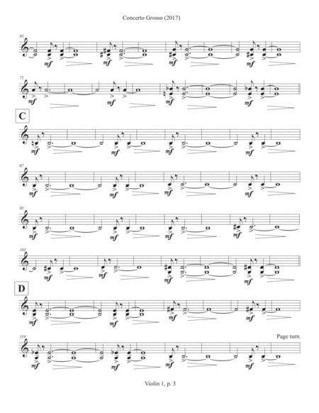 Concerto Grosso 2017 For Chamber Orchestra Violin 1 Page 2