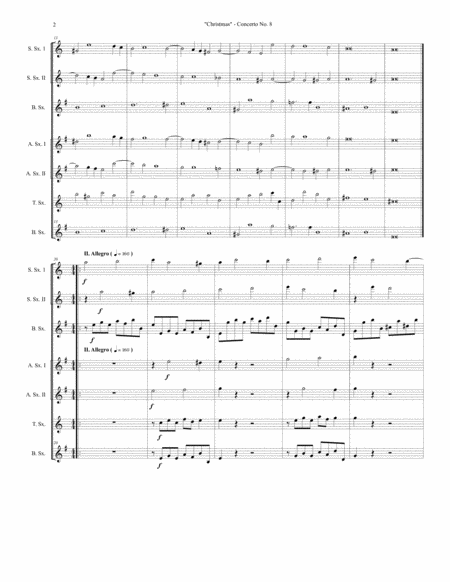 Concerto Grosso No 8 Christmas Concerto For Saxophone Ensemble Page 2