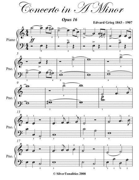 Concerto In A Minor Opus 16 Easiest Piano Sheet Music Page 2