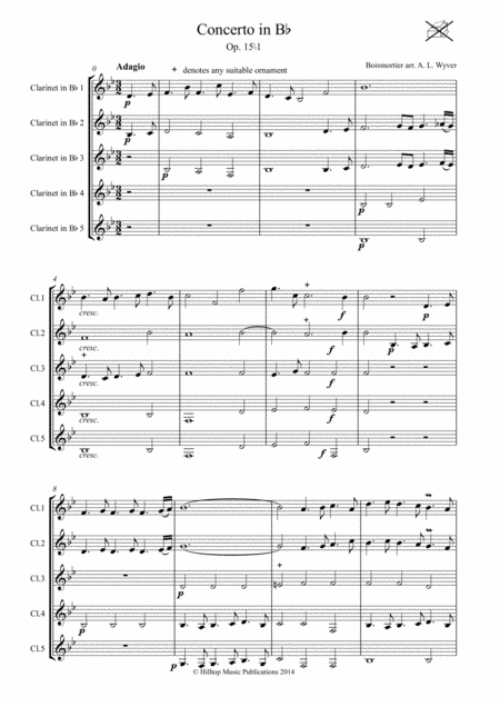 Concerto In B Flat For Five Clarinets Page 2