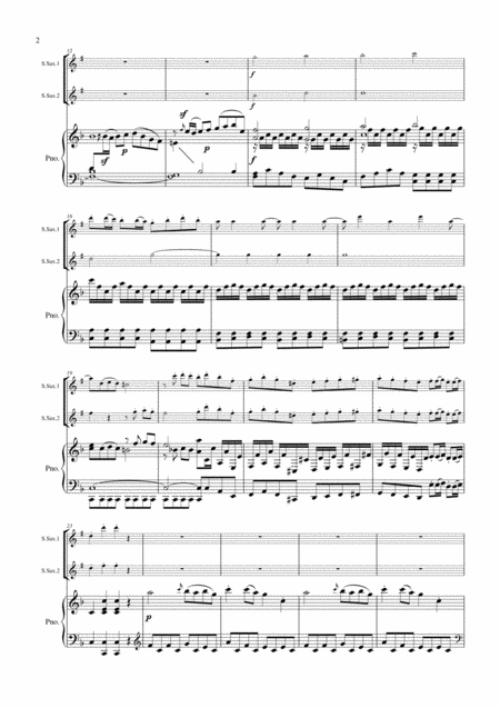 Concerto In G Major G 1077 Arranged For 2 Saxophones And Piano Page 2