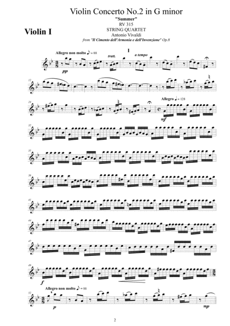 Concerto No 2 In G Minor Op 8 Summer Rv 315 For String Quartet Page 2