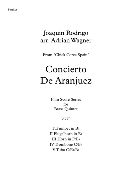 Concierto De Aranjuez Brass Quintet Arr Adrian Wagner Page 2