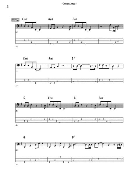 Concrete Jungle Bass Guitar Tab Page 2