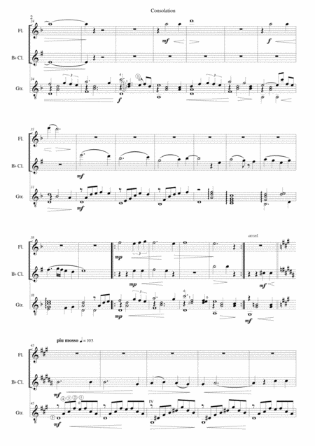 Consolation For Flute Clarinet And Guitar Page 2