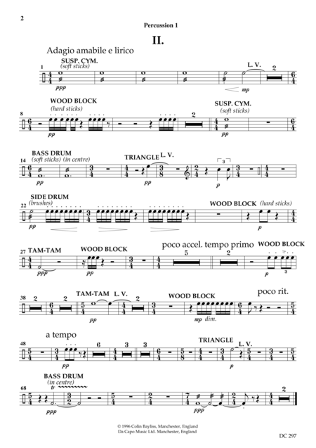 Conversation Concerto No 3 For Flute And Orchestra Parts For Percussion Solo Flute And Strings Page 2