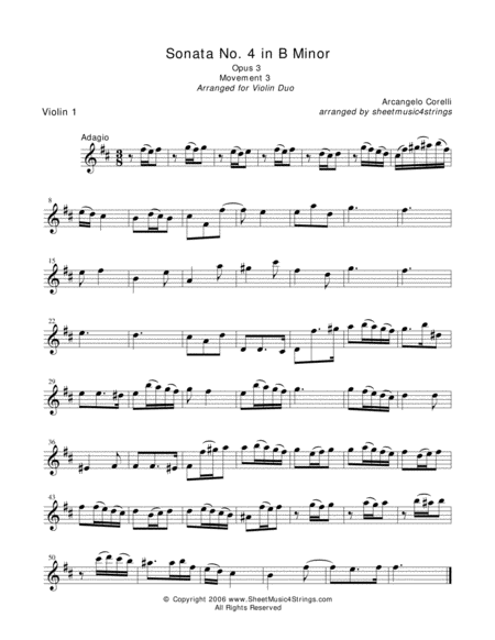 Corelli A Sonata No 4 Mvt 3 For Two Violins Page 2