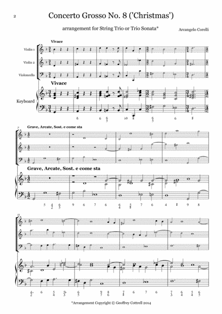 Corelli Christmas Concerto Arranged As A String Trio Sonata Page 2