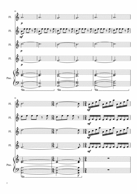 Cornfield Chase From The Paramount Pictures Film Interstellar Flute Choir And Piano Page 2