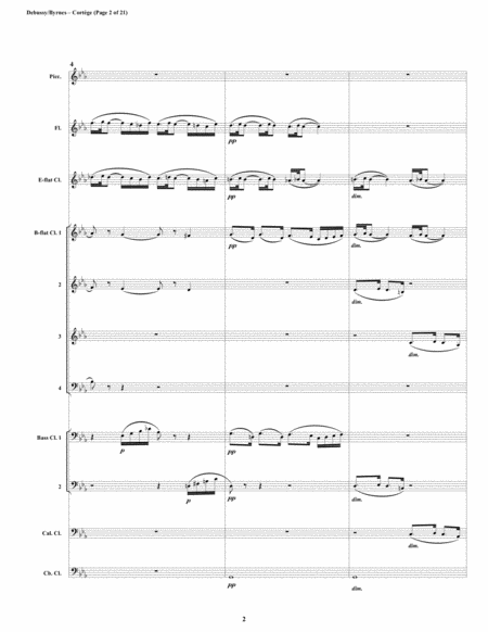 Cortge Mvt 2 From Debussys Petite Suite For Clarinet Nonet Piccolo Flute Page 2