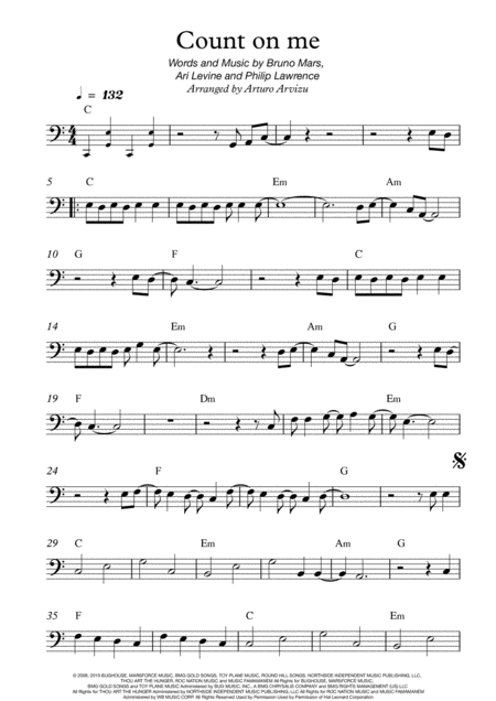 Count On Me Bass Clef Page 2