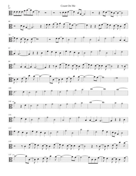 Count On Me Easy Key Of C Viola Page 2