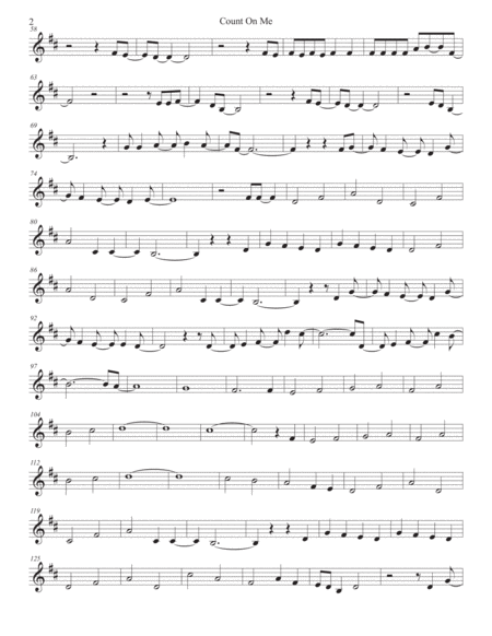 Count On Me Original Key Trumpet Page 2