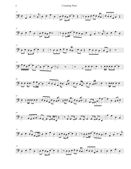 Counting Stars Easy Key Of C Bassoon Page 2