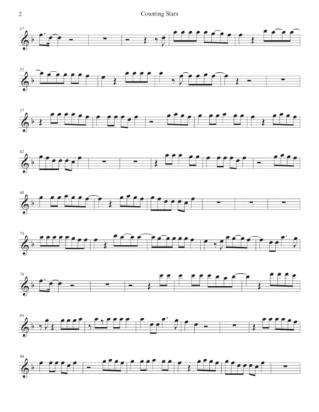 Counting Stars Flute Page 2