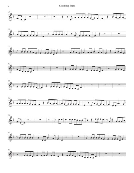 Counting Stars Violin Page 2