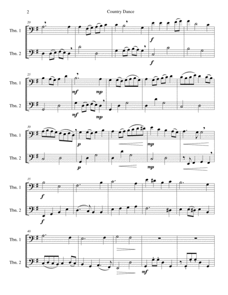 Country Dance For 2 Trombones Page 2