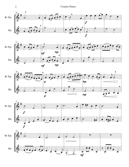 Country Dance For Trumpet And French Horn Page 2