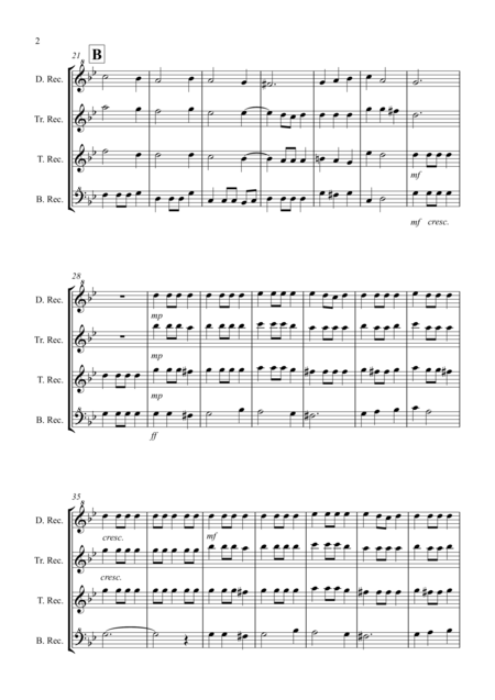 Coventry Carol For Recorder Quartet Page 2