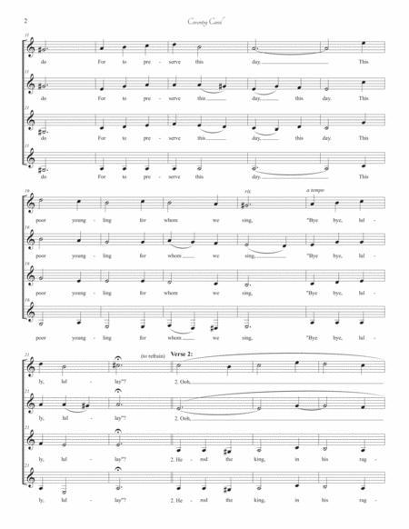 Coventry Carol For Ssaa A Cappella Page 2