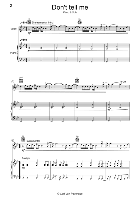 Cp005sol Dont Tell Me Piano And Solo Page 2