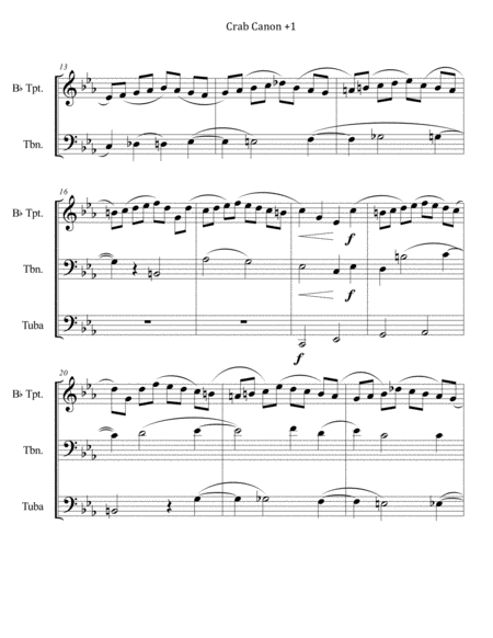 Crab Canon 1 For Brass Trio Trumpet Trombone Tuba By Js Bach M Ryan Taylor Page 2