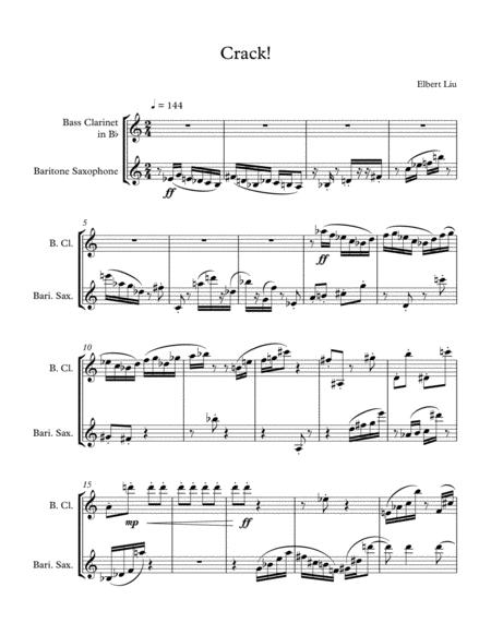 Crack For Bass Clarinet And Baritone Saxophone Full Score Page 2