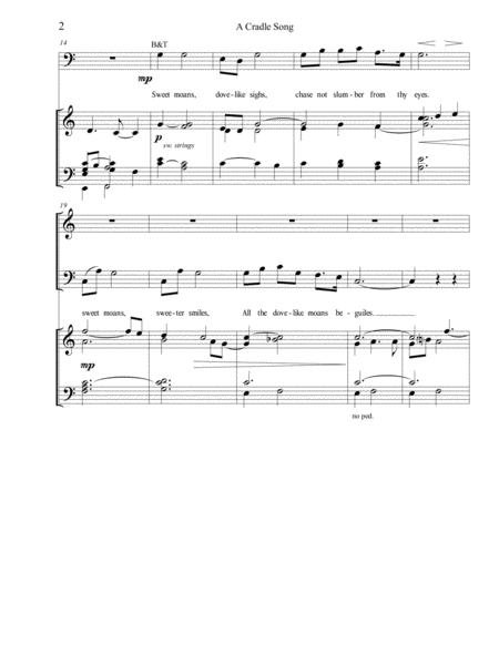 Cradle Song Choral Setting Blake Brock Page 2