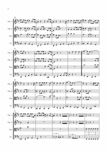 Crazy Little Thing Called Love By Queen Arranged For String Quartet Page 2