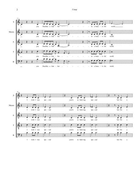 Creep Choral Smatb Page 2