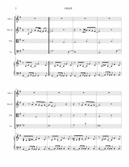 Creep Piano Quintet Page 2