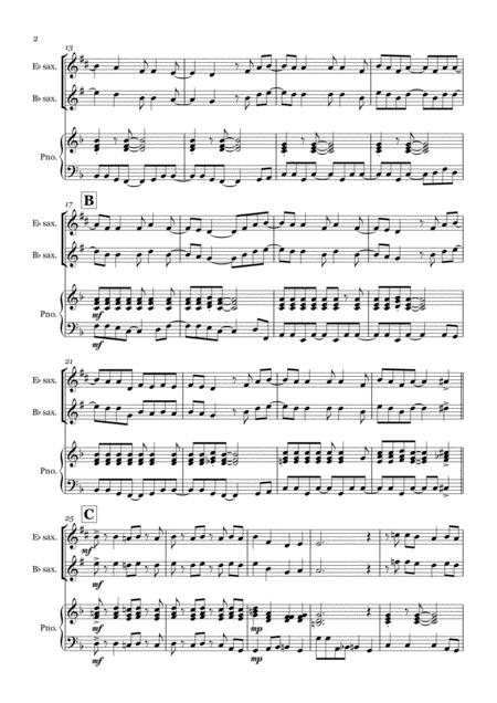 Crocodile Rock By Elton John Solo Saxophone In Eb Bb With Piano Page 2