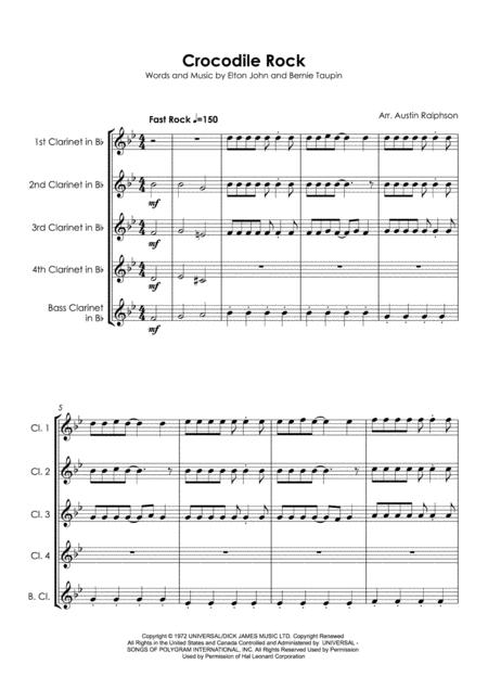 Crocodile Rock Clarinet Quintet Page 2