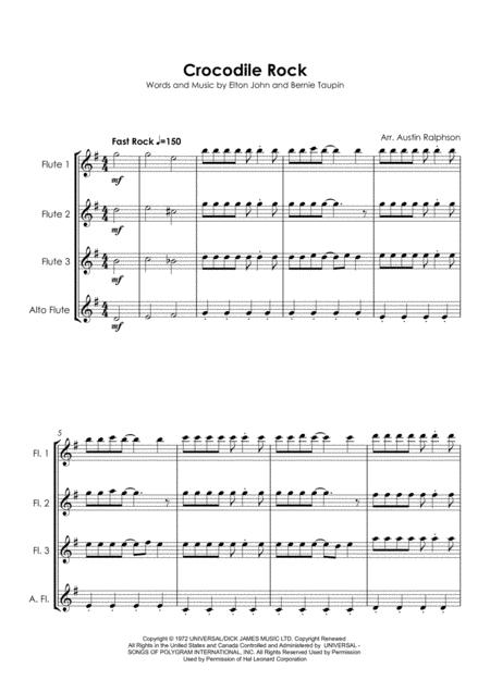 Crocodile Rock Flute Quartet Page 2