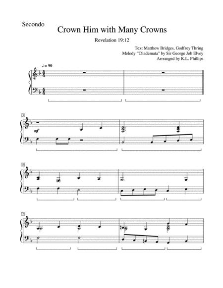 Crown Him With Many Crowns Piano Duet Page 2