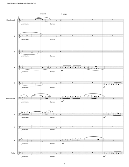 Crucifixus A 10 By Antonio Lotti Conical Brass Choir Page 2