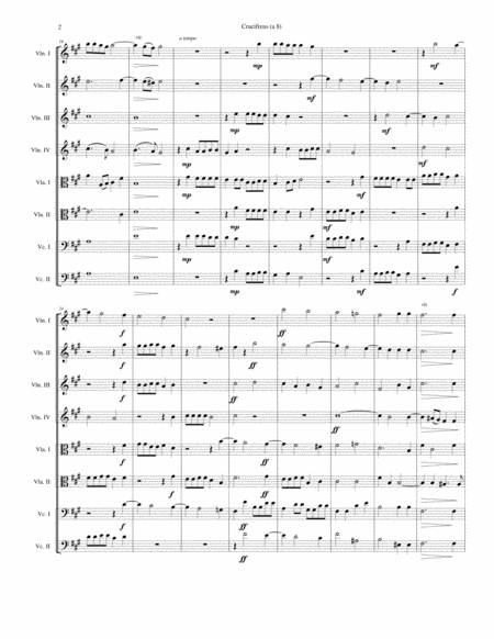 Crucifixus A 8 For String Octet Or String Orchestra Page 2