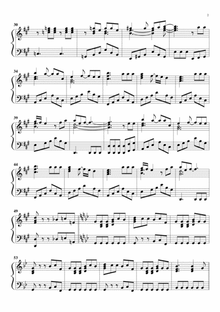 Cryin Of Aerosmith Piano Version Arrangements Pablo Mancini Page 2