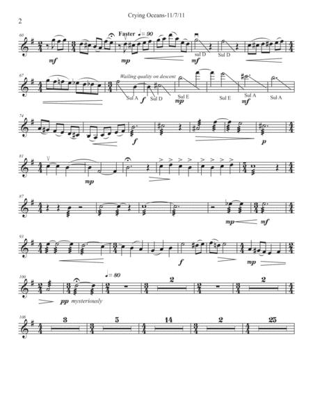 Crying Oceans Solo Violin Part Page 2