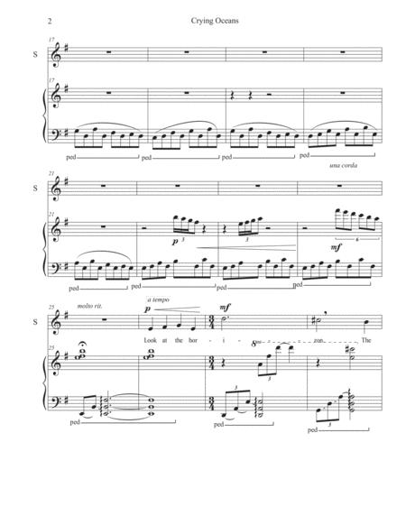 Crying Oceans Soprano Solo And Piano Page 2