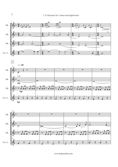 Cs Chaconne 3 Oboes English Horn Page 2