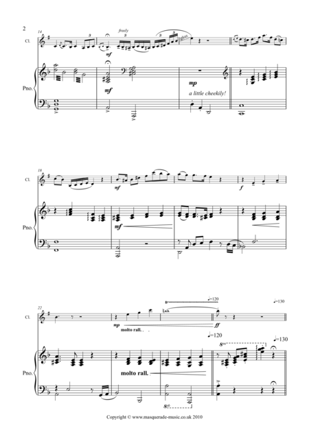 Czardas A Feisty Gypsy Style Romp For Bb Clarinet Piano No Safety Net Supplied Page 2