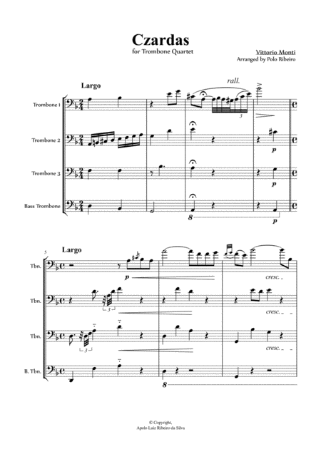 Czardas For Trombone Quartet Page 2