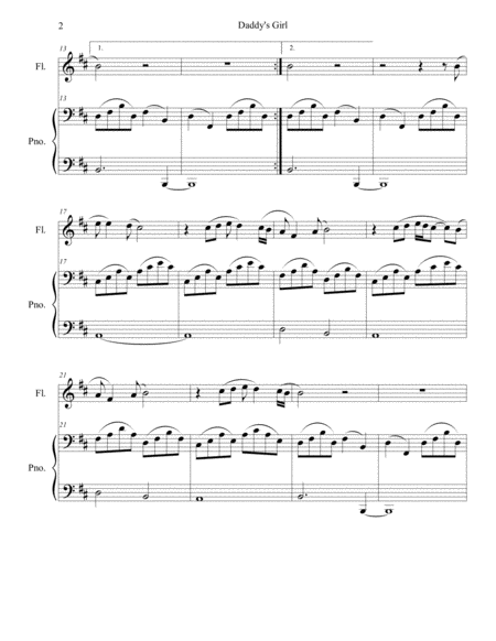 Daddys Girl Flute And Piano Page 2