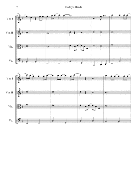 Daddys Hands For String Quartet Page 2