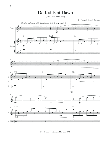 Daffodils At Dawn Oboe Piano Page 2