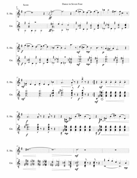 Dance In Seven Four For Cor Anglais And Guitar Page 2