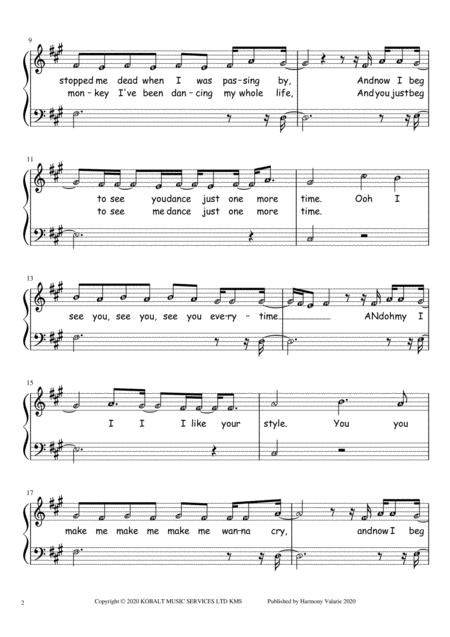 Dance Monkey Piano Solo Easy And Short In Original Key Grade 1 Page 2